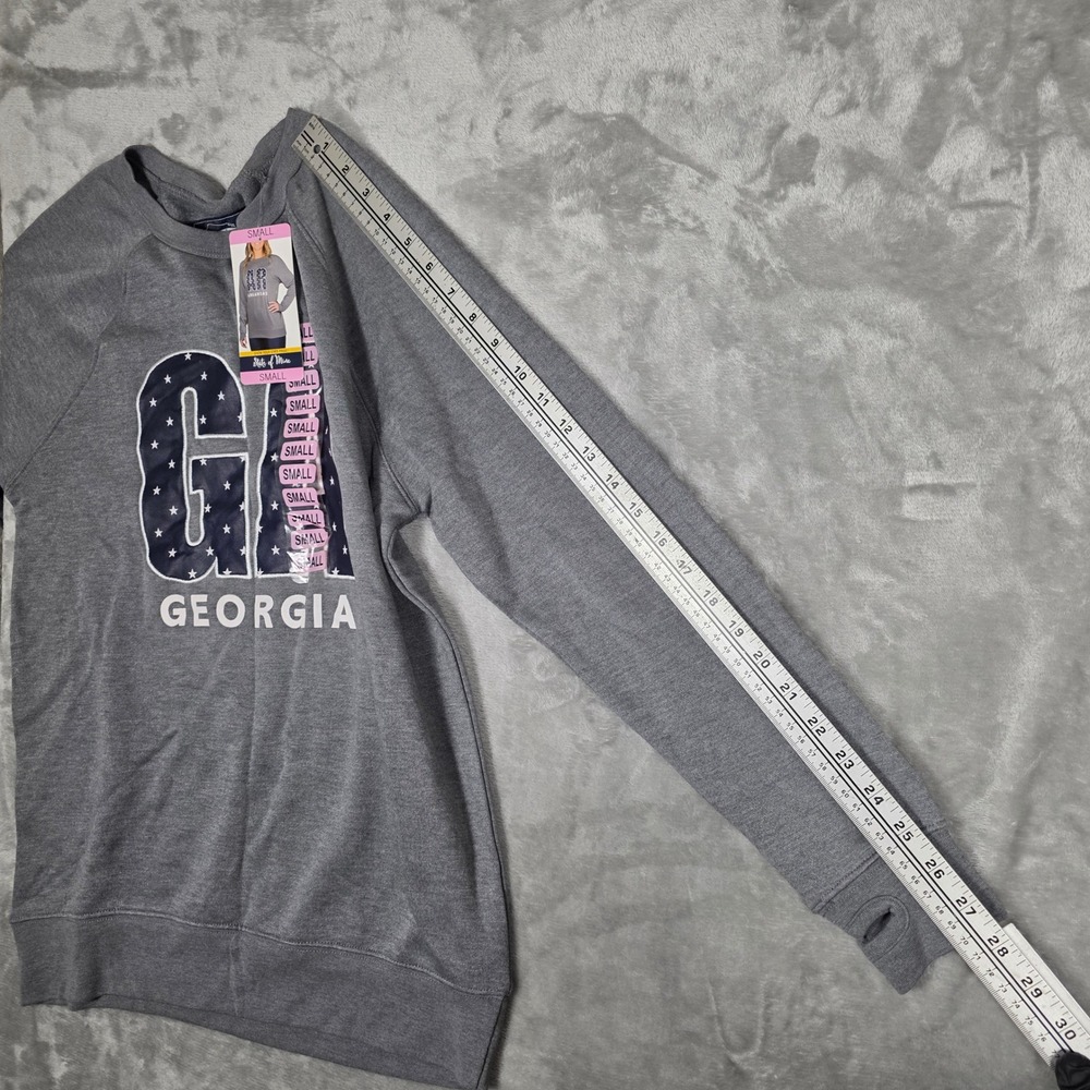 Georgia GA Star‎ Print Crew Neck Sweatshirt Pullover, Women's Size Small - Picture 10 of 11